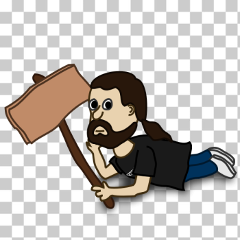 SVG Protestor comic character vector image SVG Protestor comic character vector image