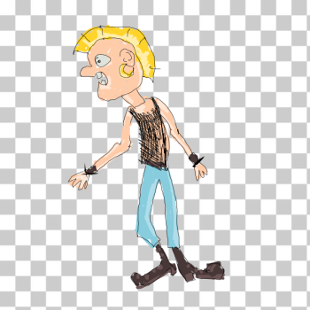 SVG Punk rocker vector image SVG Punk rocker vector image