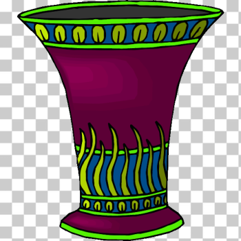 SVG Purple and green vase