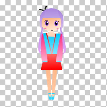 SVG Purple-haired girl SVG Purple-haired girl