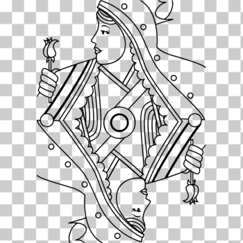 SVG Queen line drawing SVG Queen line drawing