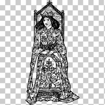 SVG Queen sitting