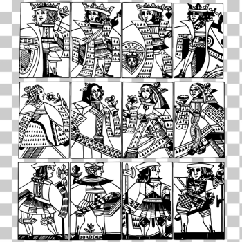 SVG Queens and Kings of playing cards vector illustration SVG Queens and Kings of playing cards vector illustration