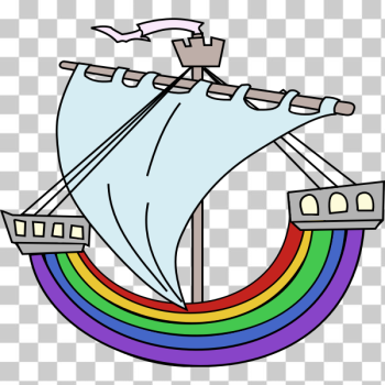SVG Rainbow boat SVG Rainbow boat