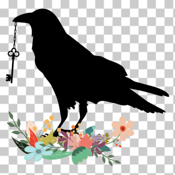 SVG Raven With Key SVG Raven With Key