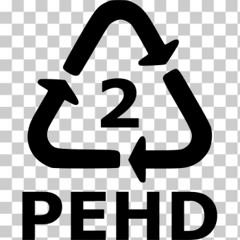SVG Recyclable high-density polyethylene sign vector clip art