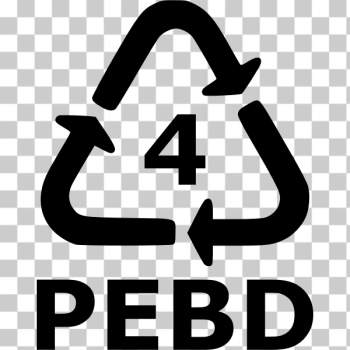 SVG Recyclable low-density polyethylene sign vector illustration