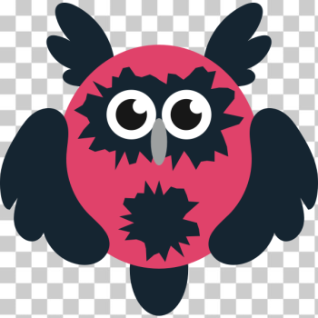 SVG Red and black cartoon owl SVG Red and black cartoon owl