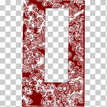 SVG Red asian frame SVG Red asian frame