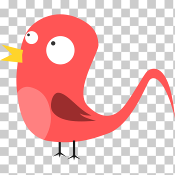 SVG Red cartoon bird SVG Red cartoon bird