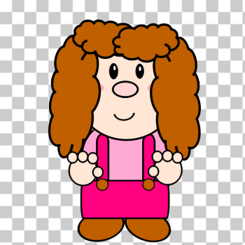 SVG Red-haired comic girl SVG Red-haired comic girl