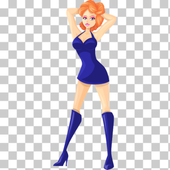 SVG Red-haired girl in blue clothes SVG Red-haired girl in blue clothes
