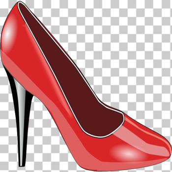SVG Red high-heel shoe vector image SVG Red high-heel shoe vector image