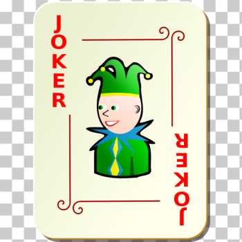 SVG Red Joker playing card vector image SVG Red Joker playing card vector image