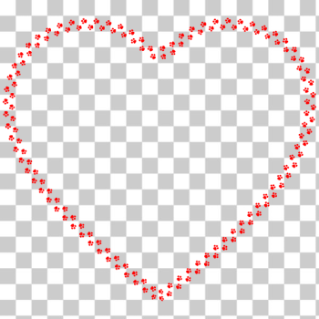 SVG Red paws in a heart SVG Red paws in a heart