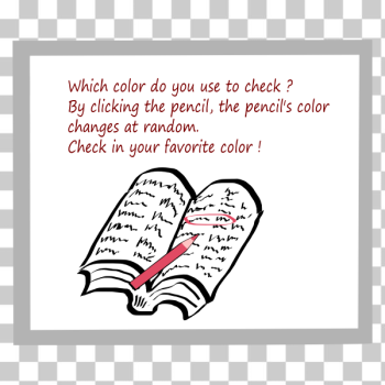 SVG Red pencil mark in book