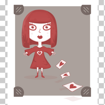 SVG Red queen of hearts