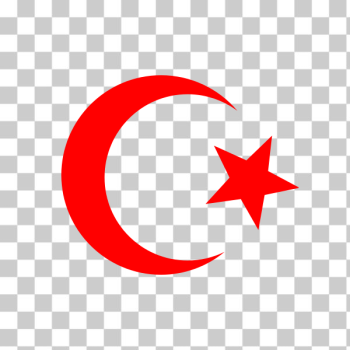 SVG Red star and crescent SVG Red star and crescent