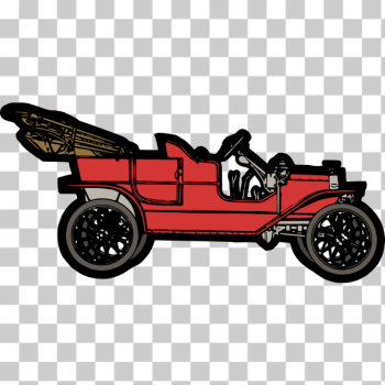 SVG Red T-model car SVG Red T-model car