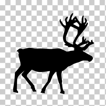 SVG Reindeer silhouette vector drawing