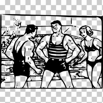 SVG Retro beach people SVG Retro beach people