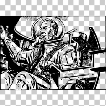 SVG Retro sci-fi spaceman SVG Retro sci-fi spaceman