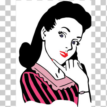 SVG Retro style woman vector illustration SVG Retro style woman vector illustration
