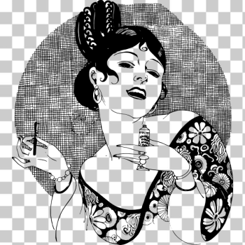 SVG Retro woman with toothbrush SVG Retro woman with toothbrush