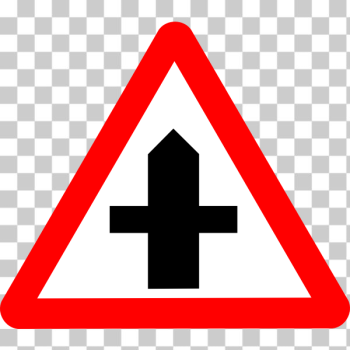 SVG Road intersection traffic sign vector image SVG Road intersection traffic sign vector image