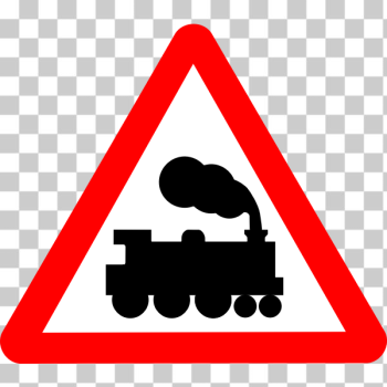 SVG Road sign train