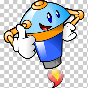 SVG robot mascot thumb up SVG robot mascot thumb up