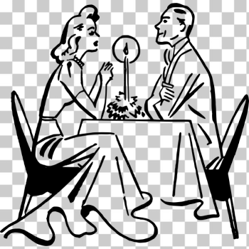 SVG Romantic dinner vector clip art SVG Romantic dinner vector clip art