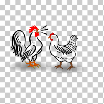 SVG Rooster and chicken SVG Rooster and chicken
