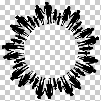 SVG Round family silhouette SVG Round family silhouette