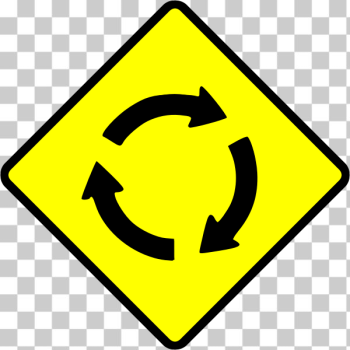 SVG Roundabout caution sign vector image SVG Roundabout caution sign vector image