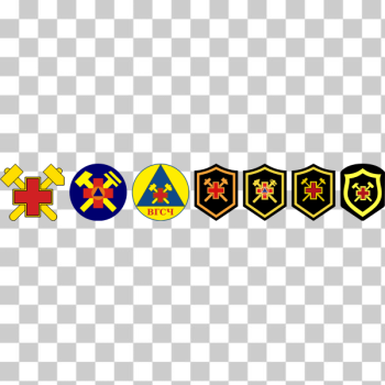 SVG Russian mine rescue symbol