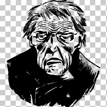 SVG Sad old man image SVG Sad old man image