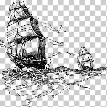SVG Sailboat in storm
