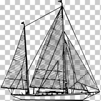 SVG Sailing boat drawing