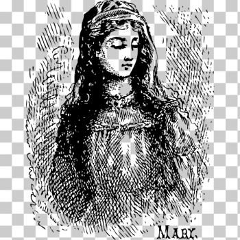 SVG Saint Mary portrait vector illustration SVG Saint Mary portrait vector illustration