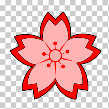 SVG Sakura flower vector image SVG Sakura flower vector image
