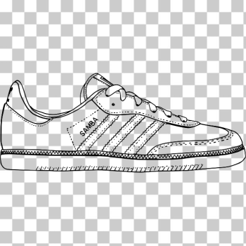 SVG Samba shoe sketch vector image SVG Samba shoe sketch vector image