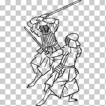 SVG Samurai Fencing SVG Samurai Fencing