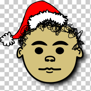 SVG Santa Claus boy with curly hair vector SVG Santa Claus boy with curly hair vector