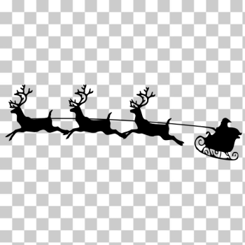 SVG Santas Sleigh - Isolated SVG Santas Sleigh - Isolated