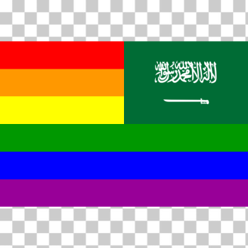 SVG Saudi Arabia and rainbow flag SVG Saudi Arabia and rainbow flag