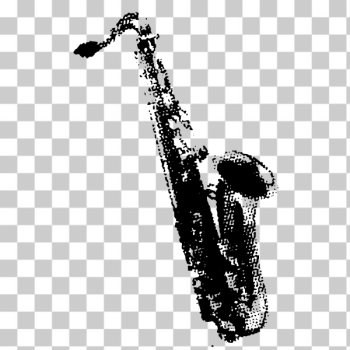SVG Saxophone halftone