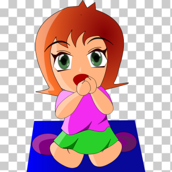 SVG Scared girl vector image SVG Scared girl vector image