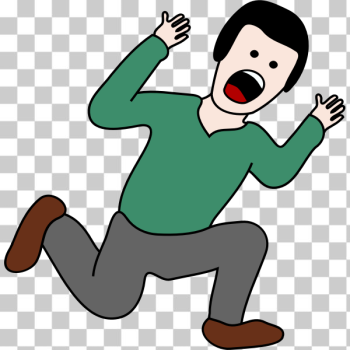 SVG Scared man vector image SVG Scared man vector image