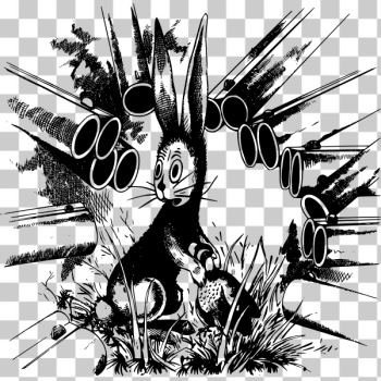 SVG Scared rabbit vector image SVG Scared rabbit vector image